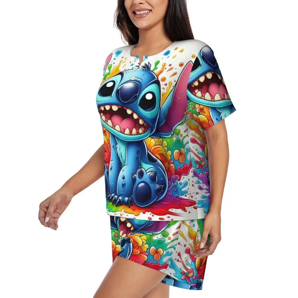 Stitch women's short pyjama set – Lightweight, cute, and comfortable