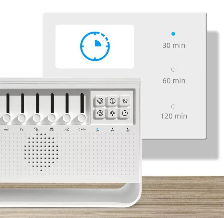 3-in-1 Flame Diffuser | White noise machine and essential oil humidifier
