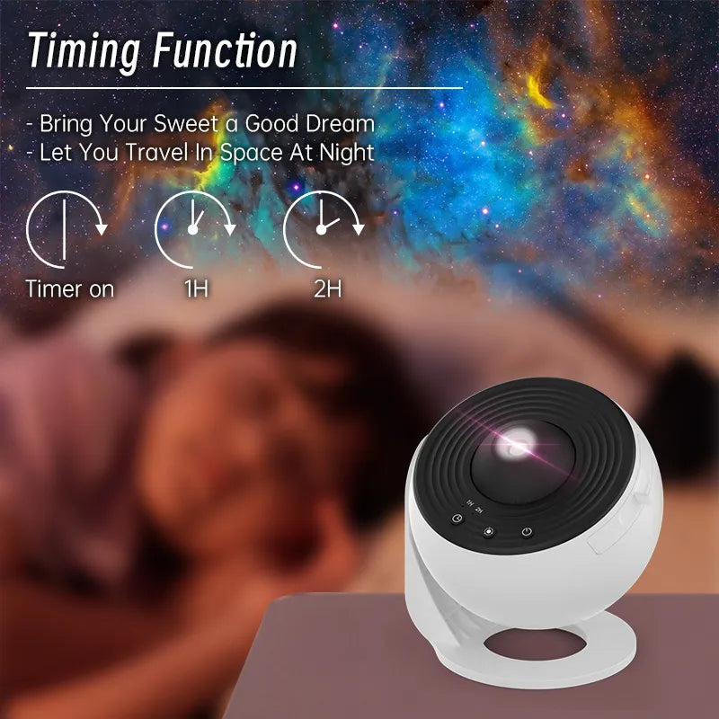 Night light galaxy projector starry sky 360°