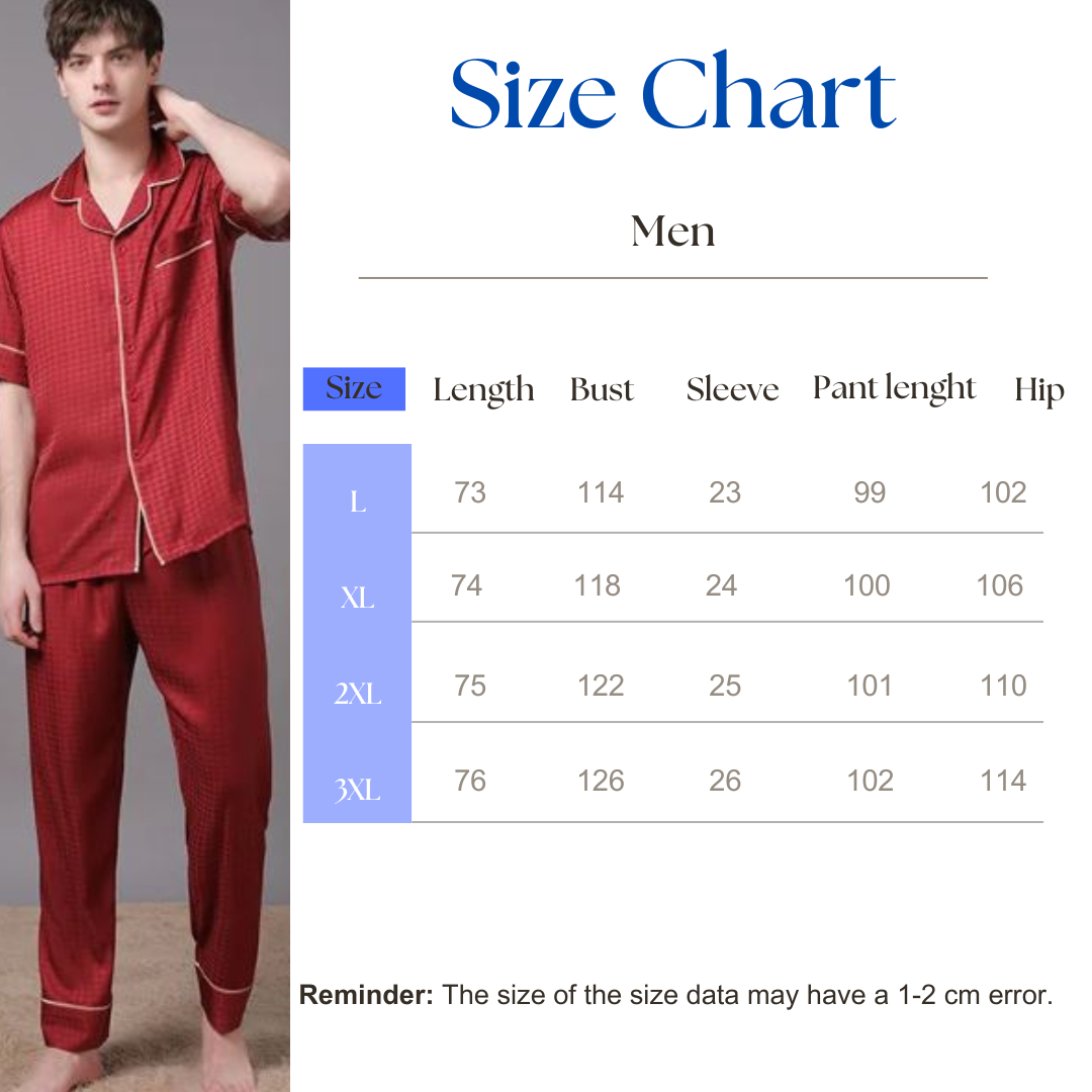 Elegant couple pyjamas set
