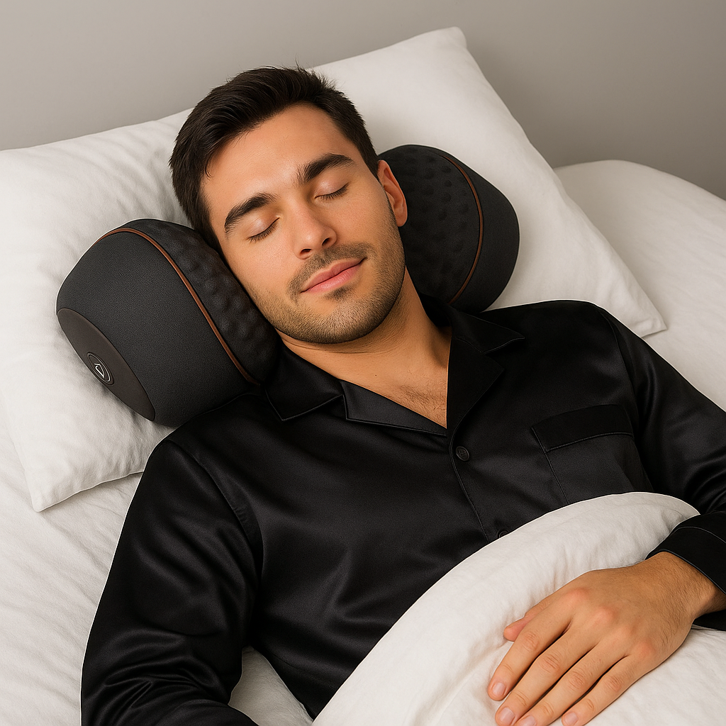 Heated massage pillow – Relief for neck and shoulders