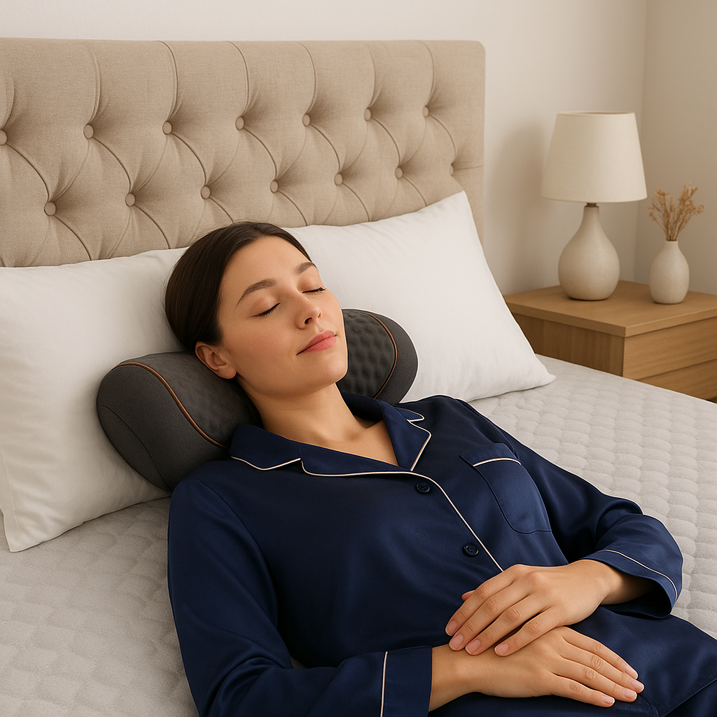 Heated massage pillow – Relief for neck and shoulders