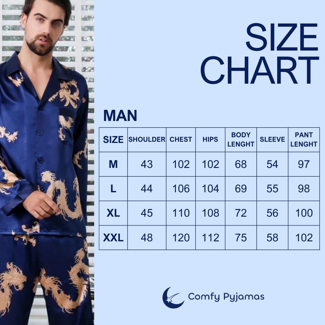Couple satin pyjamas set – Elegant long sleeve matching sleepwear