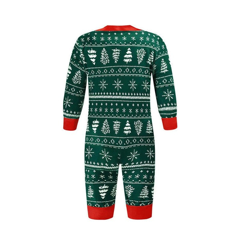 Green Christmas pyjamas set for the whole family