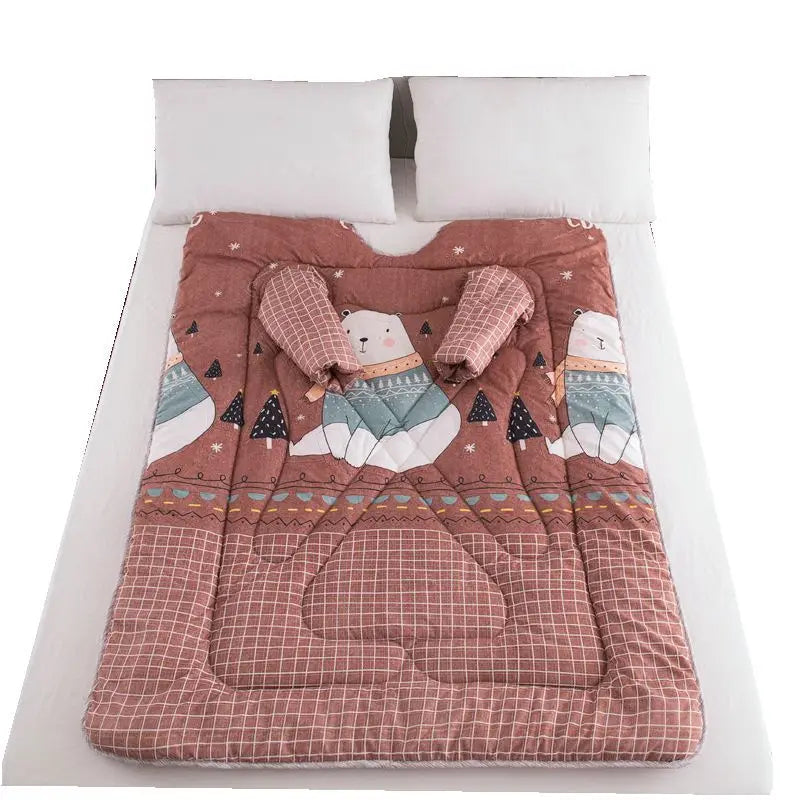 Blanket with sleeves for winter