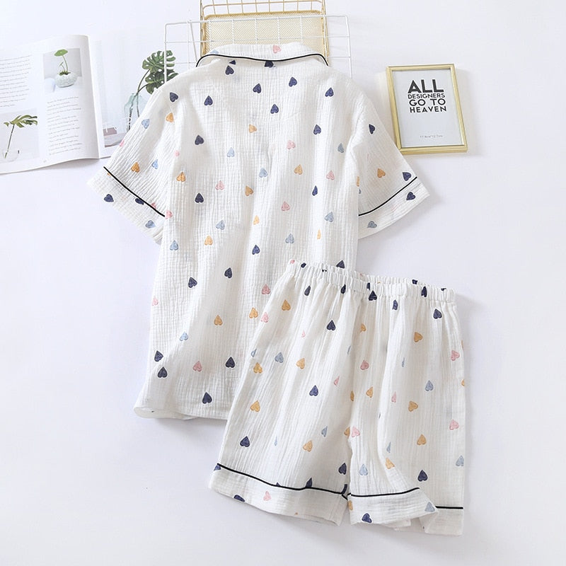 Women's summer pyjamas hearts