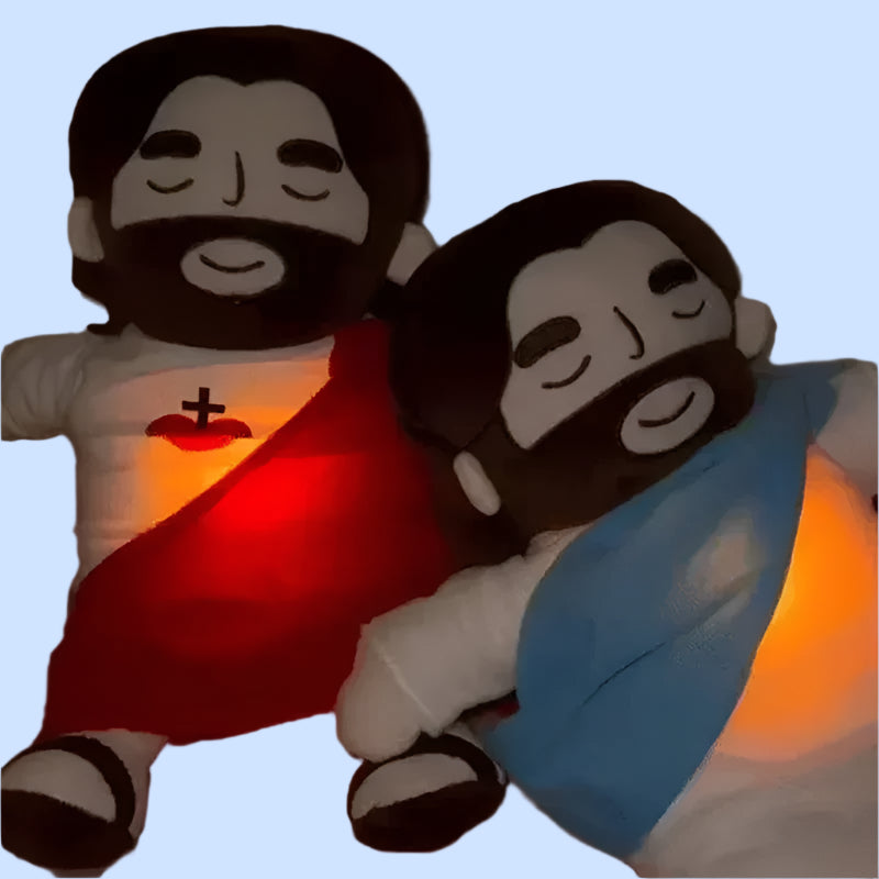 Breathing Jesus teddy bear for a good night's sleep