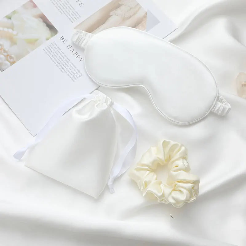 Women's satin sleep mask kit