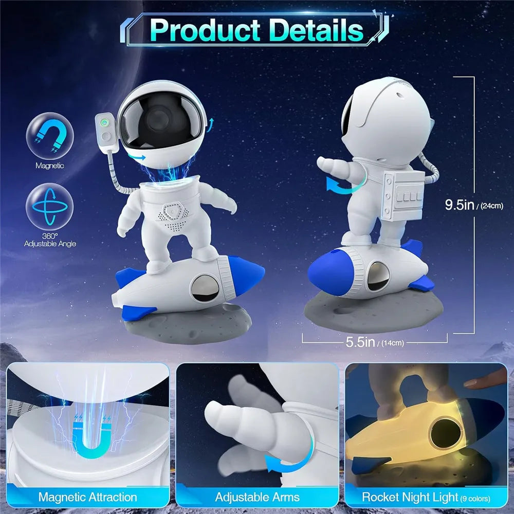 Rocket astronaut projector with remote control