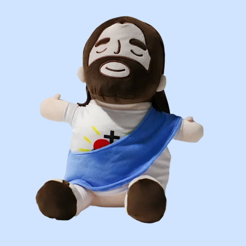 Breathing Jesus teddy bear for a good night's sleep