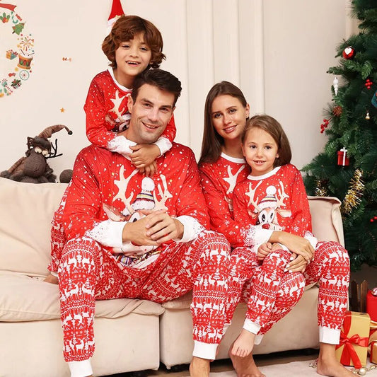 Cotton christmas family pyjamas set