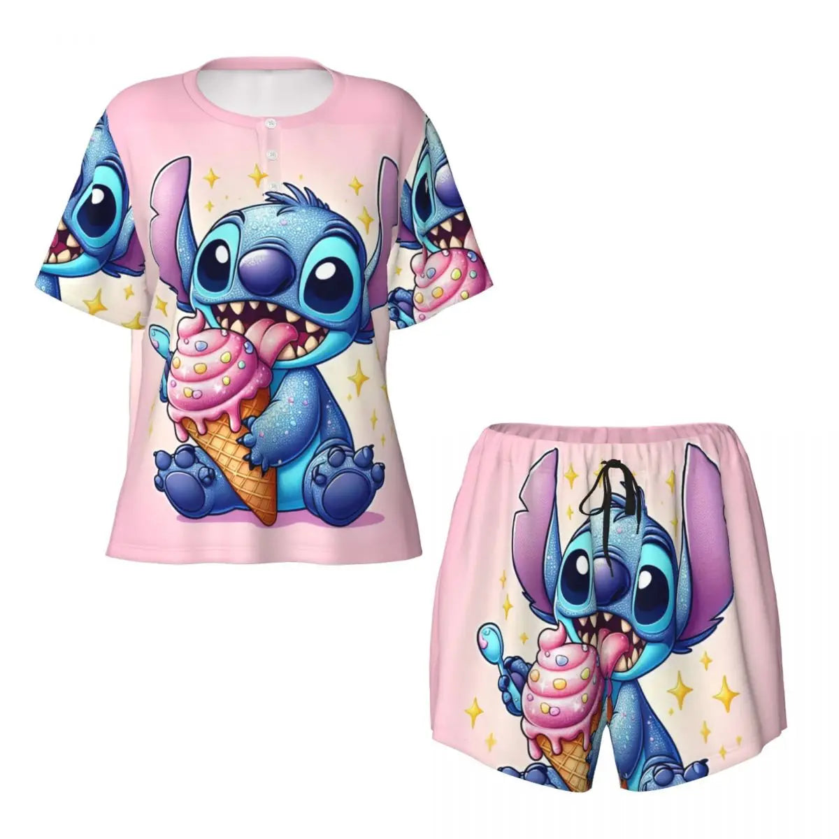Stitch women's short pyjama set – Lightweight, cute, and comfortable