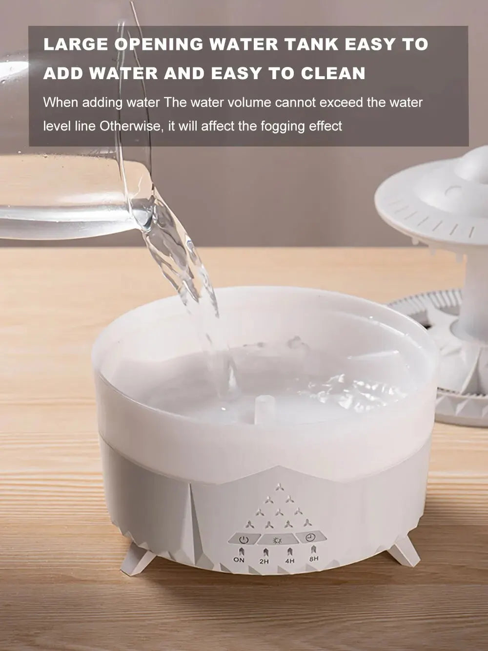 Mushroom diffuser with LED Light and raindrops