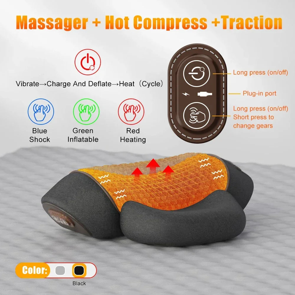 Heated massage pillow – Relief for neck and shoulders