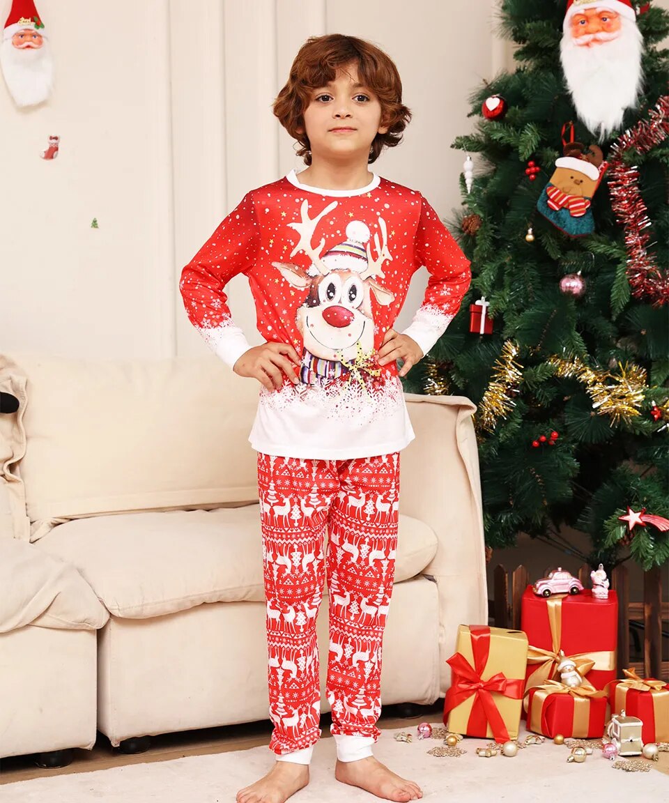 Cotton christmas family pyjamas set