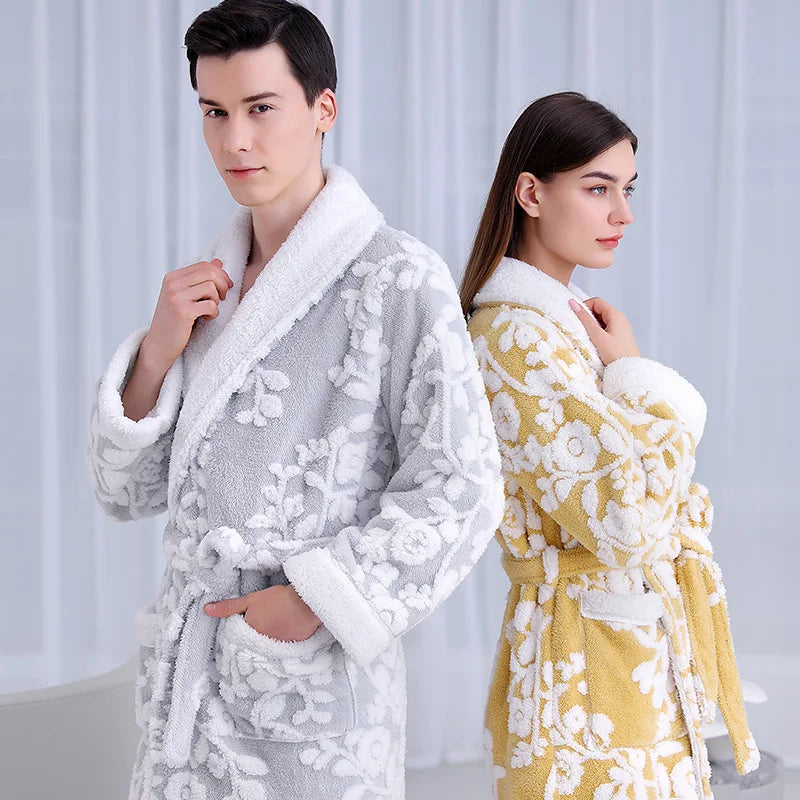 Elegant couple robe