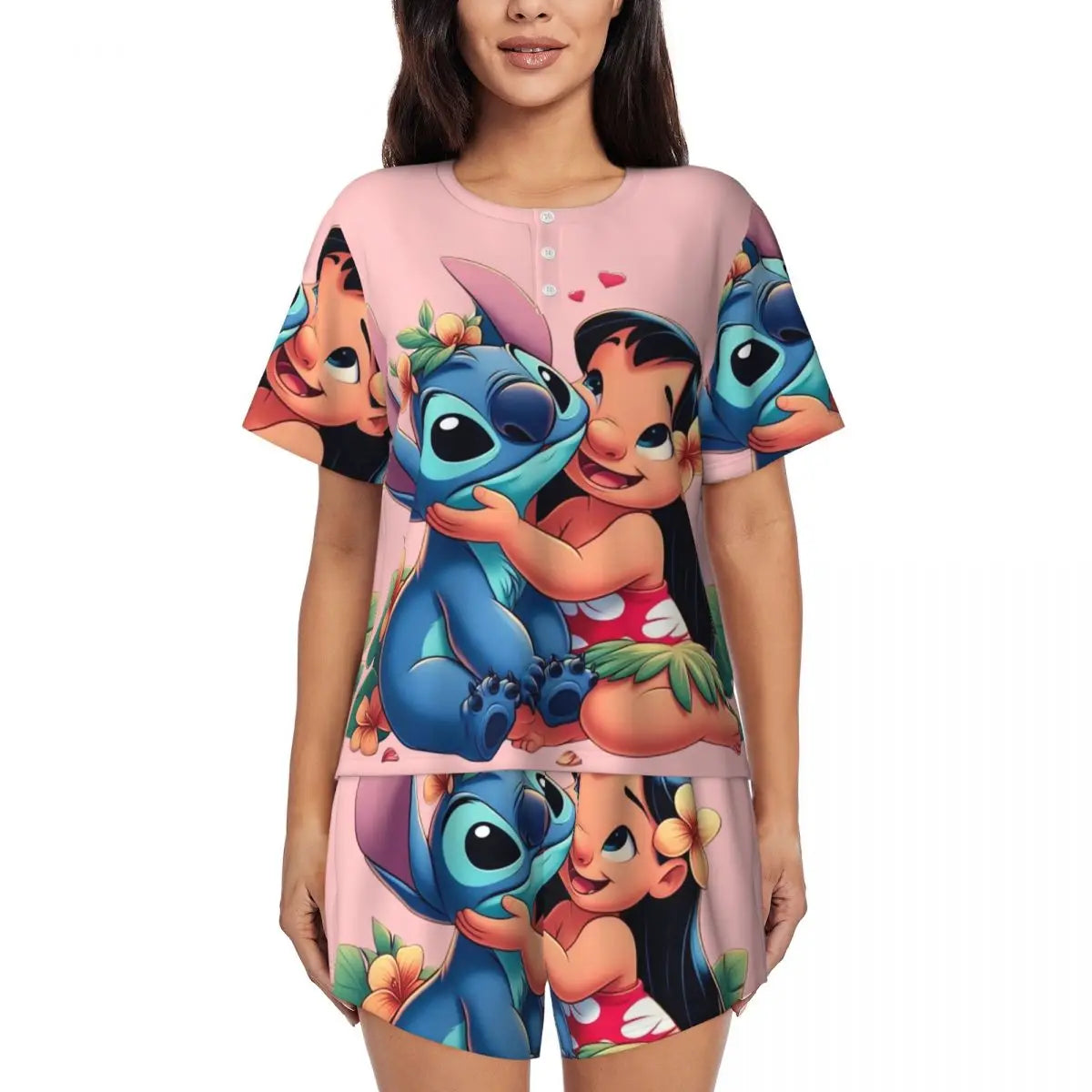 Stitch women's short pyjama set – Lightweight, cute, and comfortable
