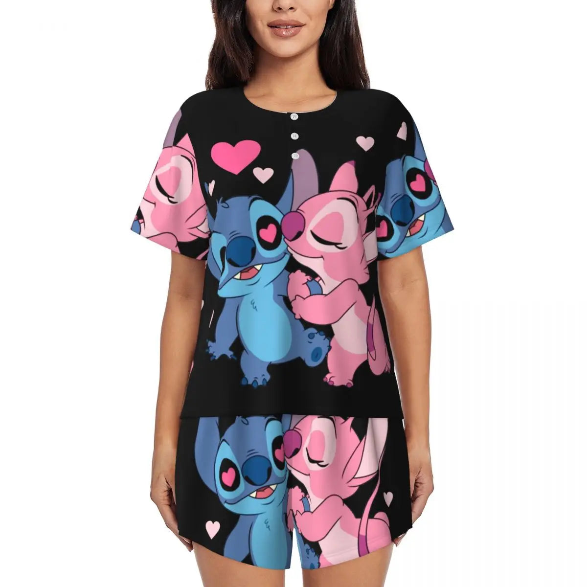 Stitch women's short pyjama set – Lightweight, cute, and comfortable