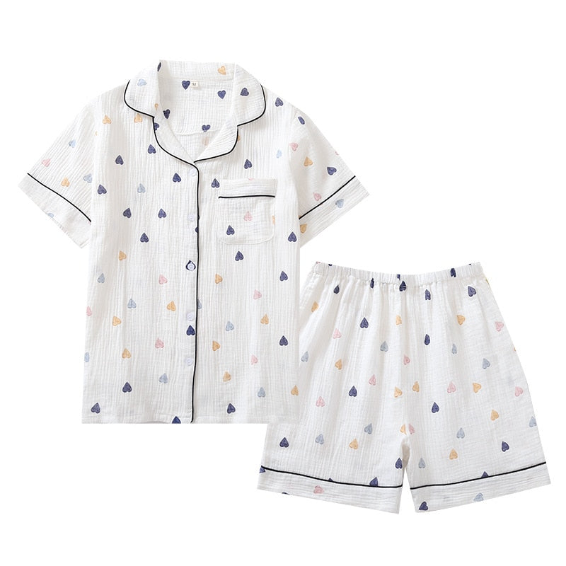 Women's summer pyjamas hearts