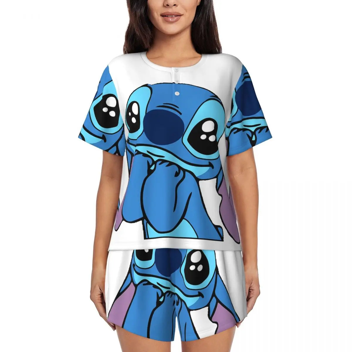 Stitch women's short pyjama set – Lightweight, cute, and comfortable