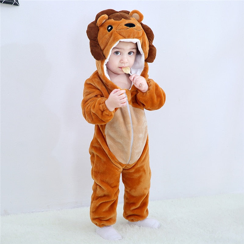 Cozy animal onesie pyjamas for kids