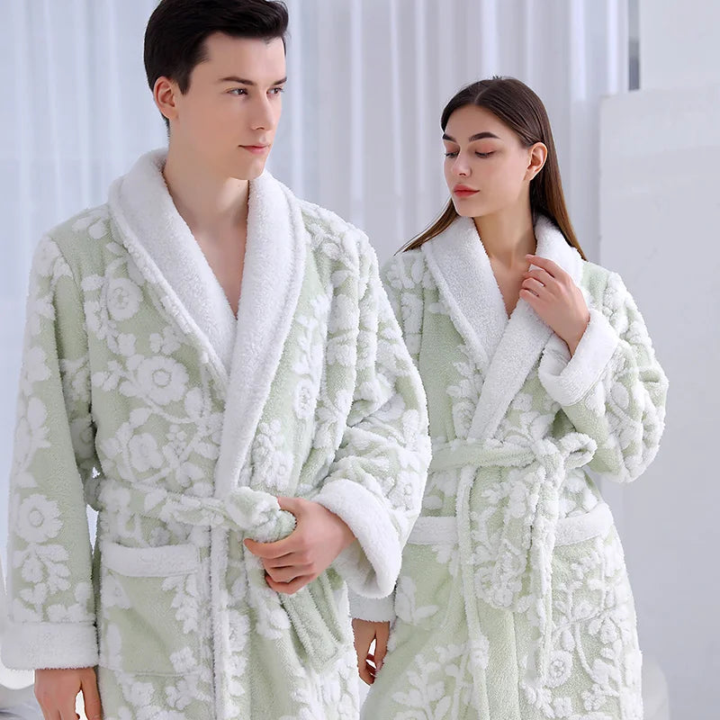 Elegant couple robe