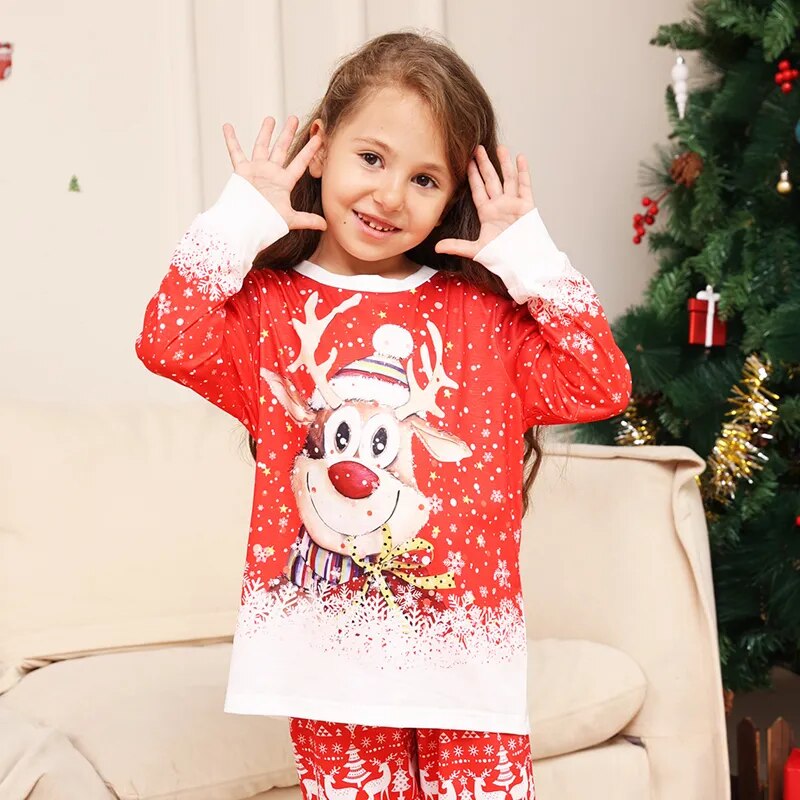 Cotton christmas family pyjamas set