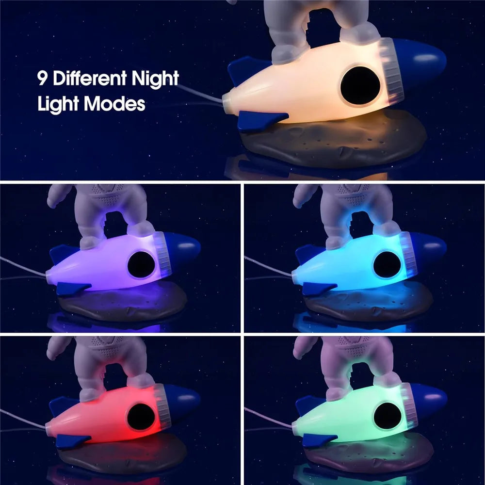 Rocket astronaut projector with remote control