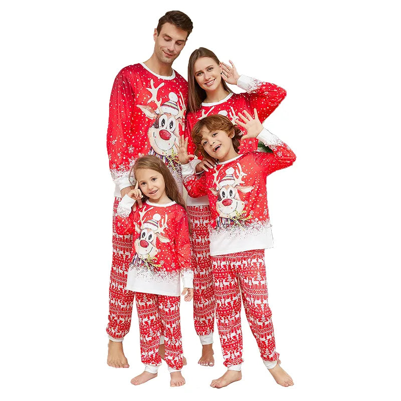 Cotton christmas family pyjamas set