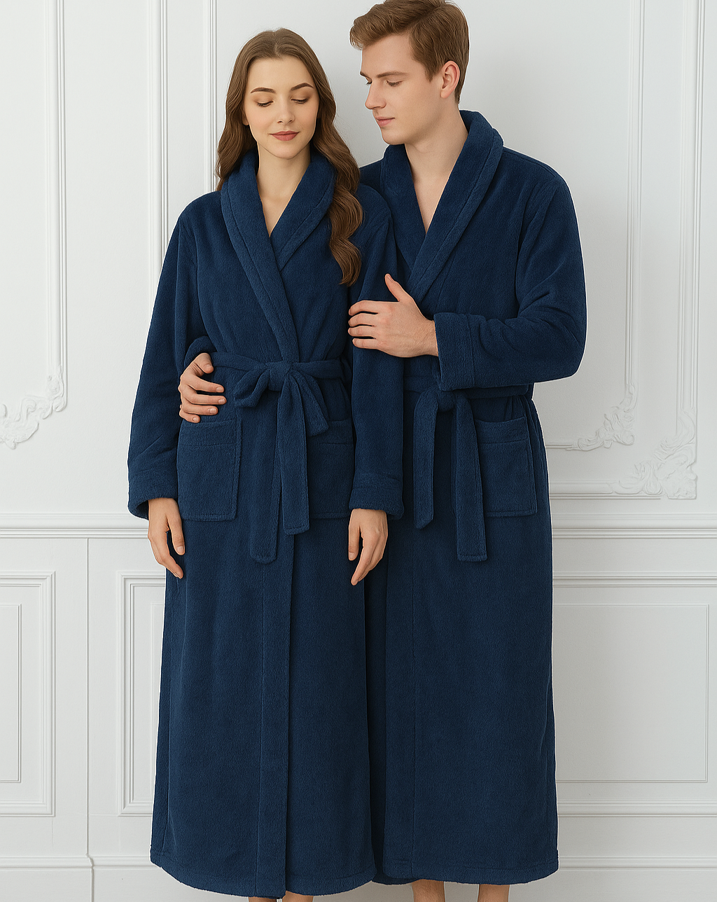 Luxury unisex bathrobe for winter