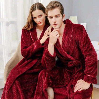 Luxury unisex bathrobe for winter