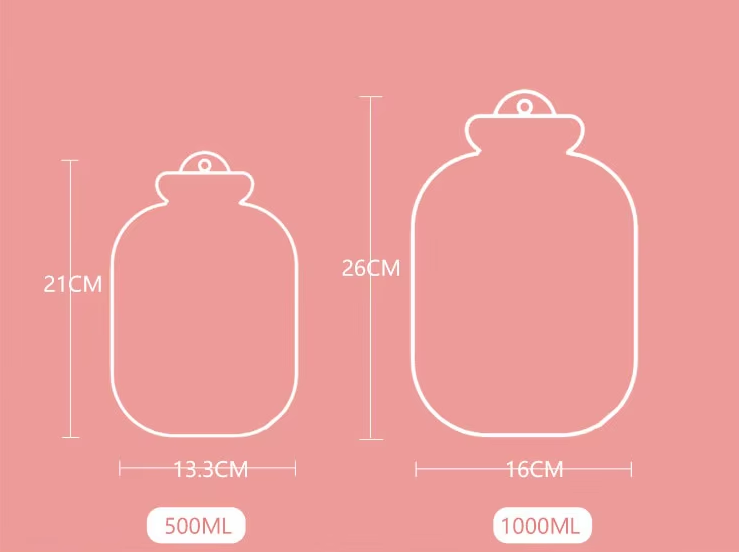 Flannel Hot Water Bottle 500/1000 ml