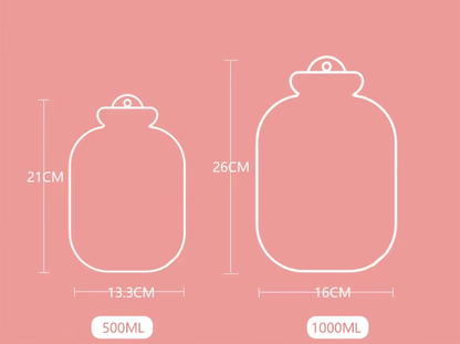 Flannel Hot Water Bottle 500/1000 ml