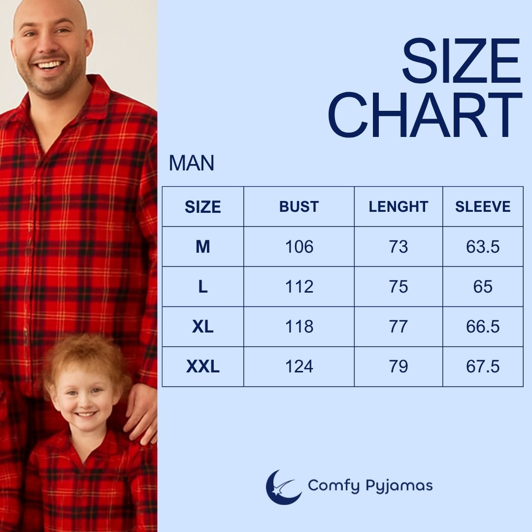 Plaid pyjamas for family and dog – Maximum comfort, classic look, and sizes for everyone