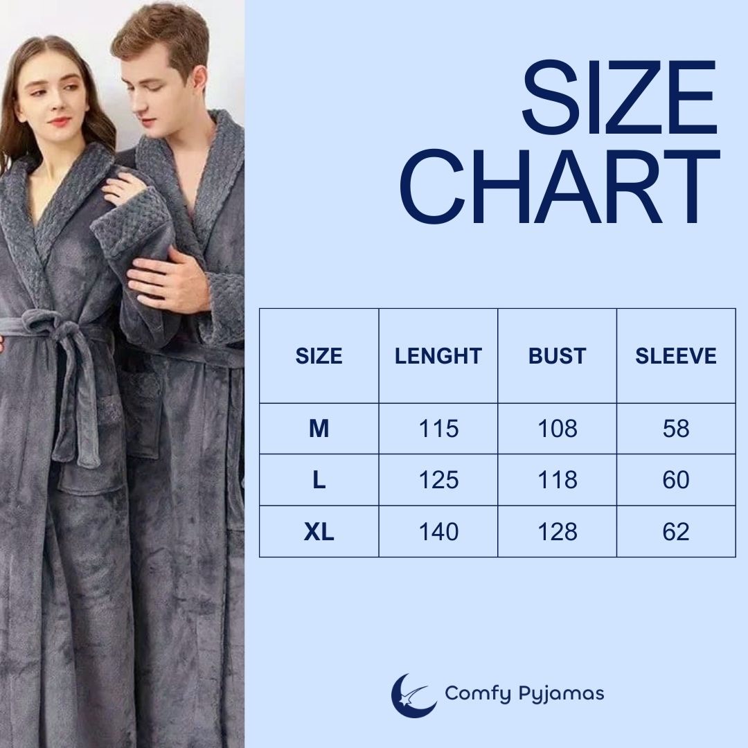 Luxury unisex bathrobe for winter