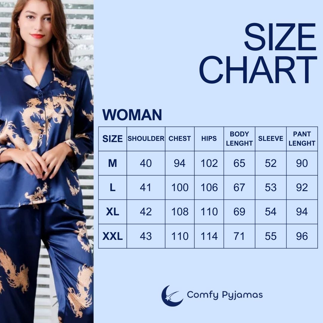 Couple satin pyjamas set – Elegant long sleeve matching sleepwear