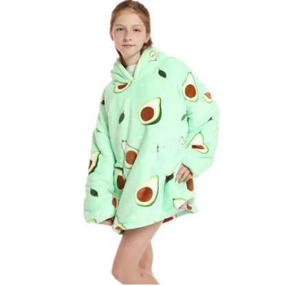 Children's winter blanket hoodie pyjamas