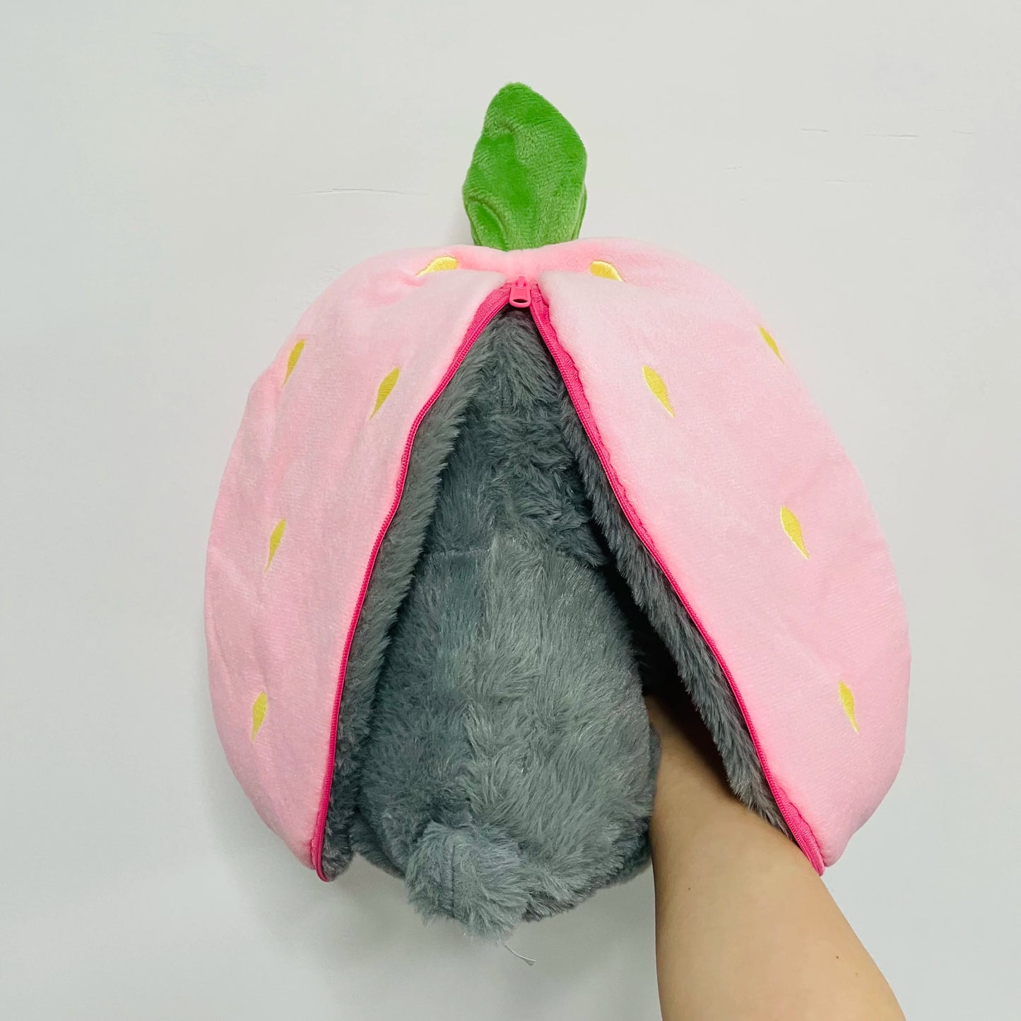 Cute baby donkey plush toy | Stuffed creative into fruit transform breathing donkey sleeping
