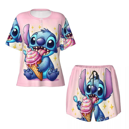 Stitch women's short pyjama set – Lightweight, cute, and comfortable