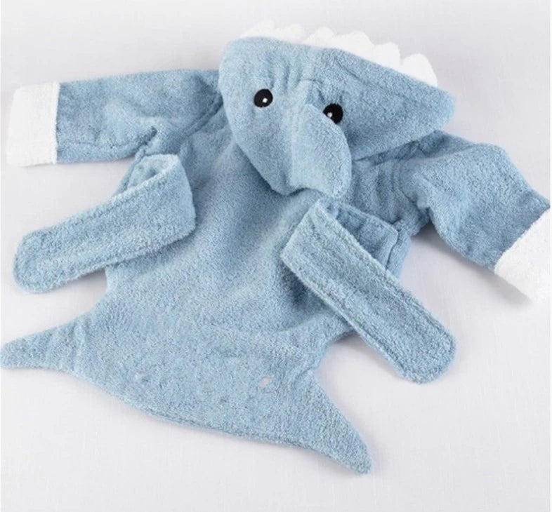 Cute Baby Shark Cotton Bathrobe