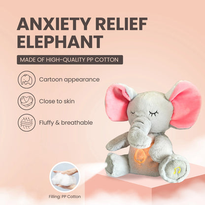 Breathing elephant bear toy for a good night's sleep