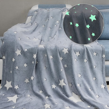 Cozy and warm glow in the dark blanket
