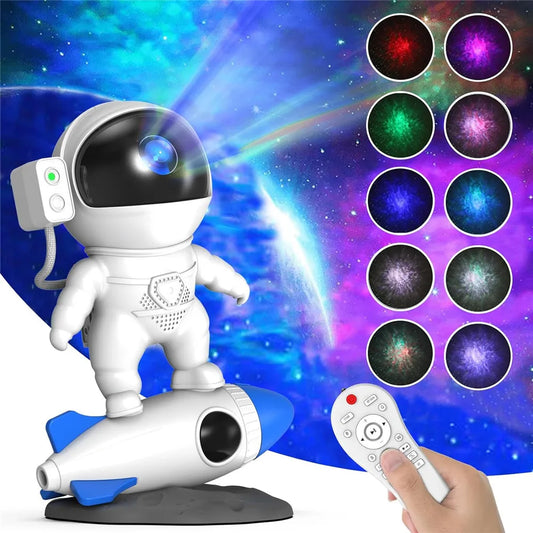 Rocket astronaut projector with remote control
