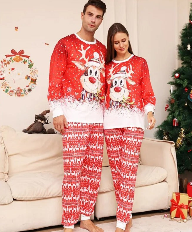 Cotton christmas family pyjamas set