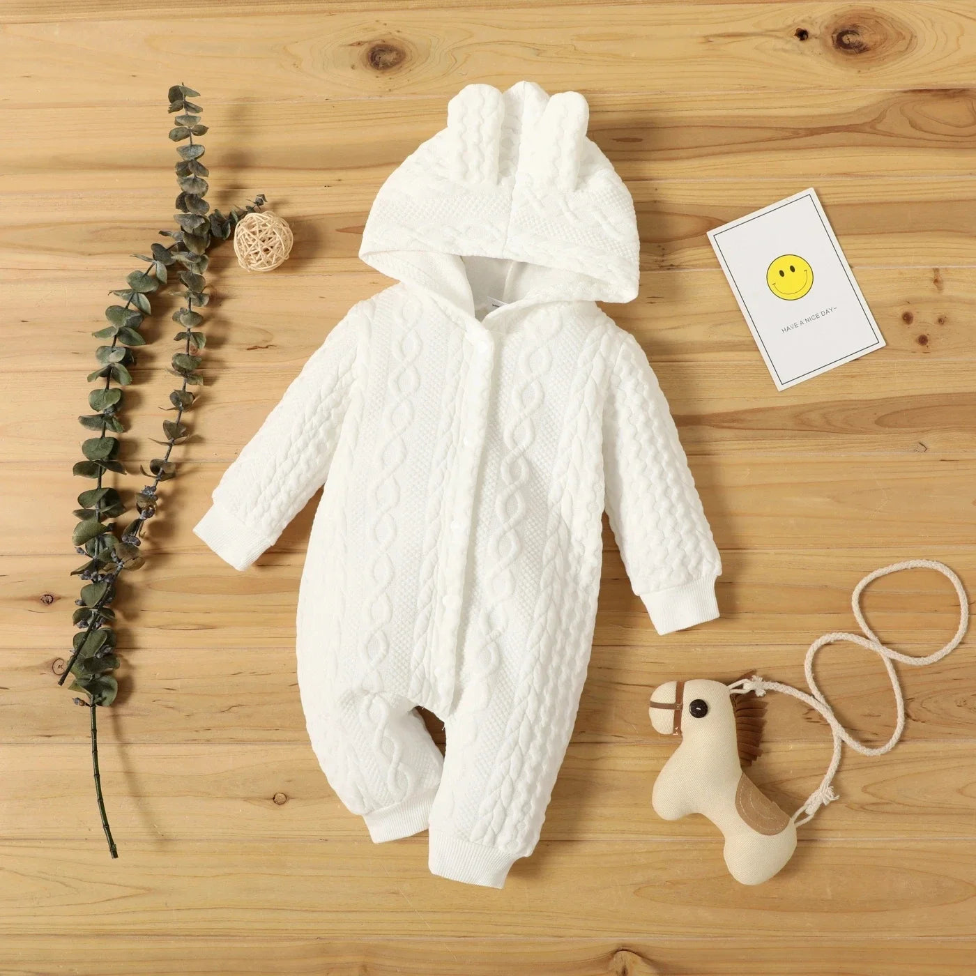Baby Hooded Pyjamas | Soft, Warm & Premium Comfort in 3 Colors