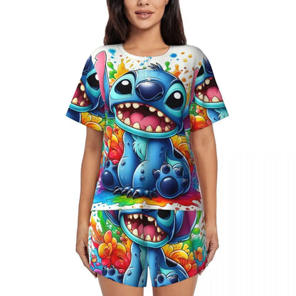 Stitch women's short pyjama set – Lightweight, cute, and comfortable