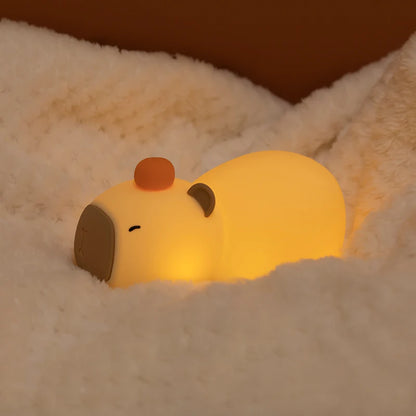 Lovely silicone capybara light night