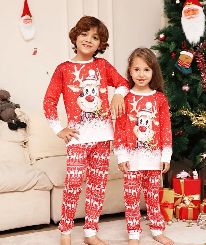 Cotton christmas family pyjamas set