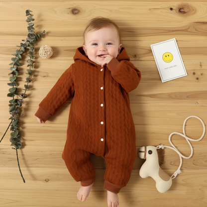 Baby Hooded Pyjamas | Soft, Warm & Premium Comfort in 3 Colors
