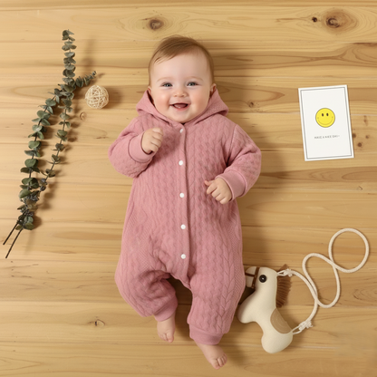 Baby Hooded Pyjamas | Soft, Warm & Premium Comfort in 3 Colors